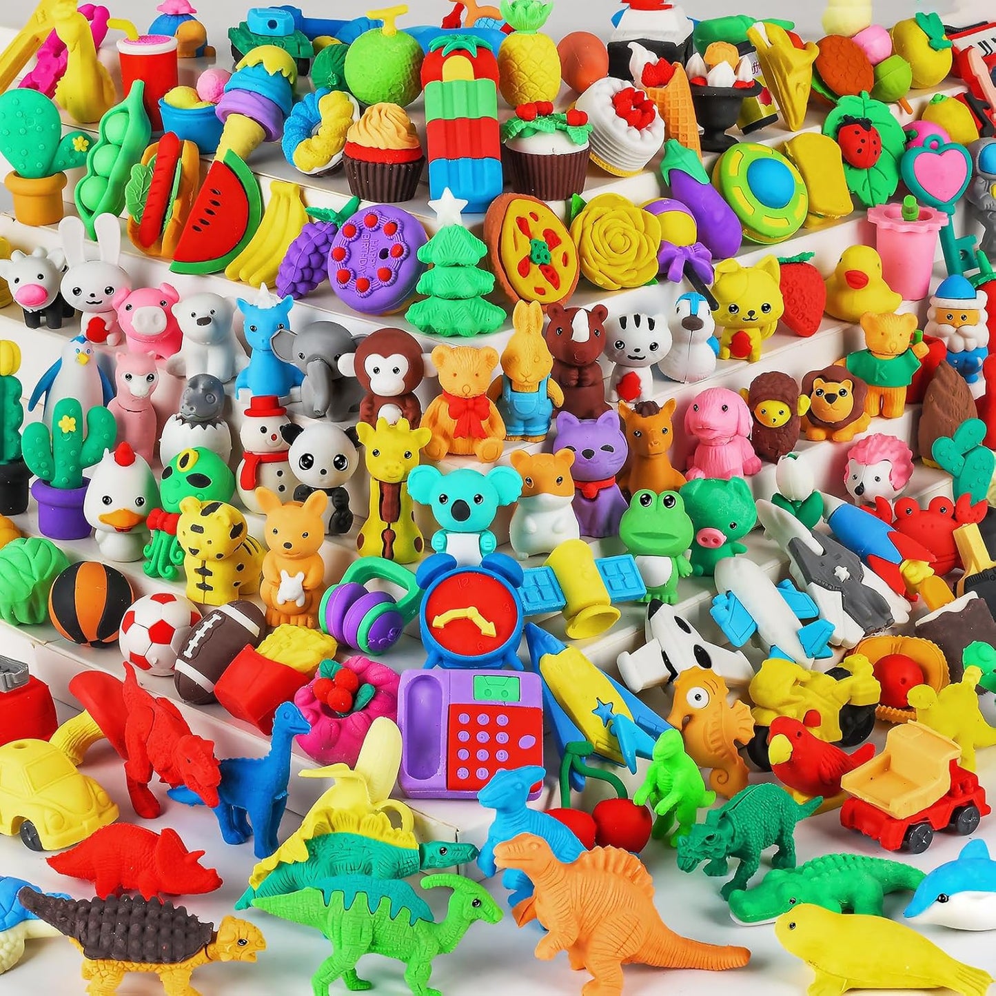 151Pcs Animal Erasers Desk Pets for Kids Animal Pencil Erasers Bulk Puzzle Eraser Toys Gifts for Classroom Prizes,Game Reward,Treasure Box,Easter Egg Fillers,Goodie Bag Stuffer,Party Favors