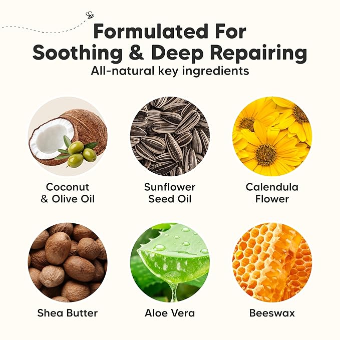 Organic Nipple Butter for Cracked, Sore, Relief - Nursing Nipple Cream Safe for Breastfeeding, 100% Natural Clean Breast Cream, Non Lanolin Balm, Mom Postpartum Breastfeeding Essentials,2oz (Soothing)