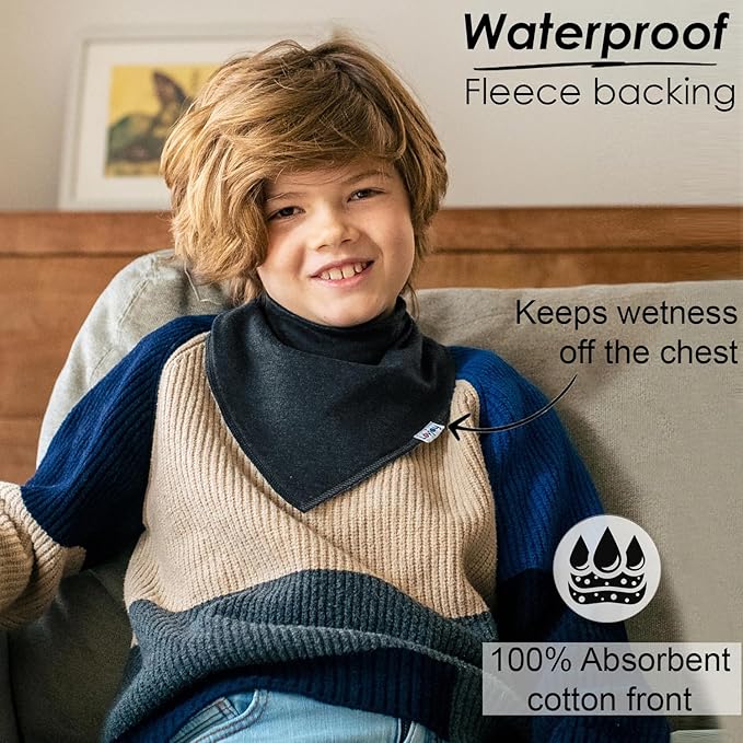 Lovjoy Large Bandana bibs - Special Needs Bibs - For Older Children, Youth and Adults - Practical, absorbent and Stylish