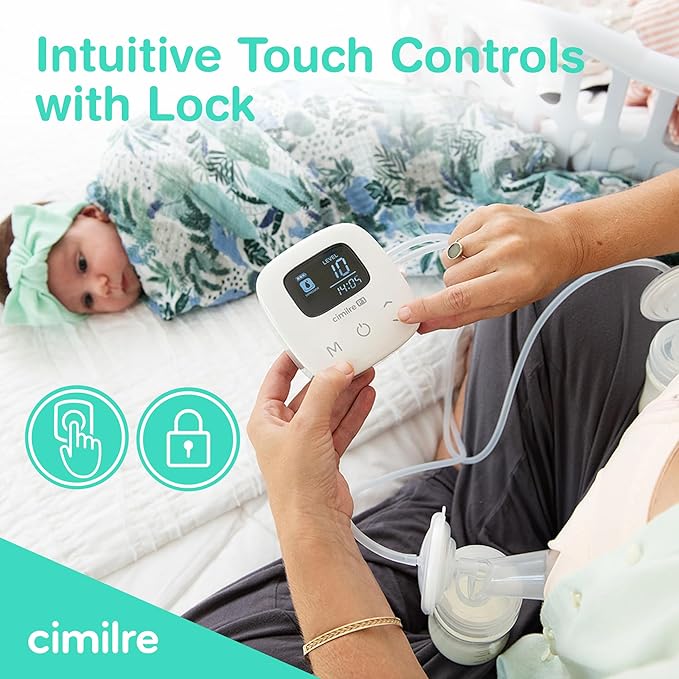 Cimilre P1 Portable Breast Pump & Breast Milk Storage Bags Bundle – Compact Double Electric Pump with 120 Leak-Proof 7oz Bags for On-The-Go Pumping and Storage