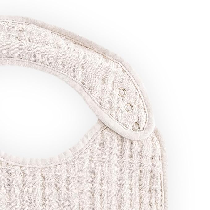 Little Unicorn Premium Classic Bib 3 pack | Adjustable as baby grows | Soft fabric on skin | Great for first time eaters (Tropical Leaf)