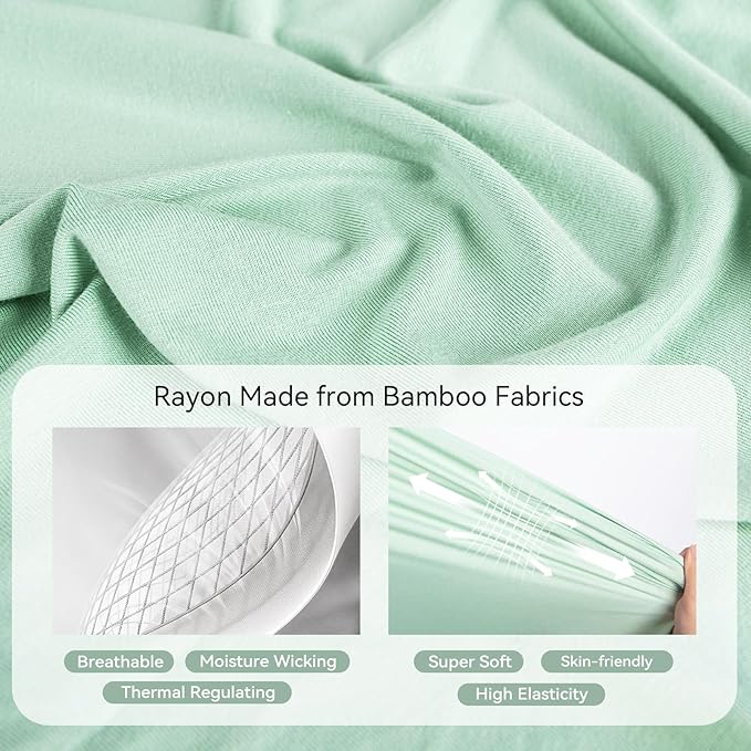 Rayon Made From Bamboo Sleep Sack 24-36 Months 0.5 Tog Ultra Soft Summer Toddler Sleep Sack 2t-3t with Feet 2-Way Zipper Lightweight Baby Sleeping Bag with Legs Thin Baby Wearable Blanket-Green