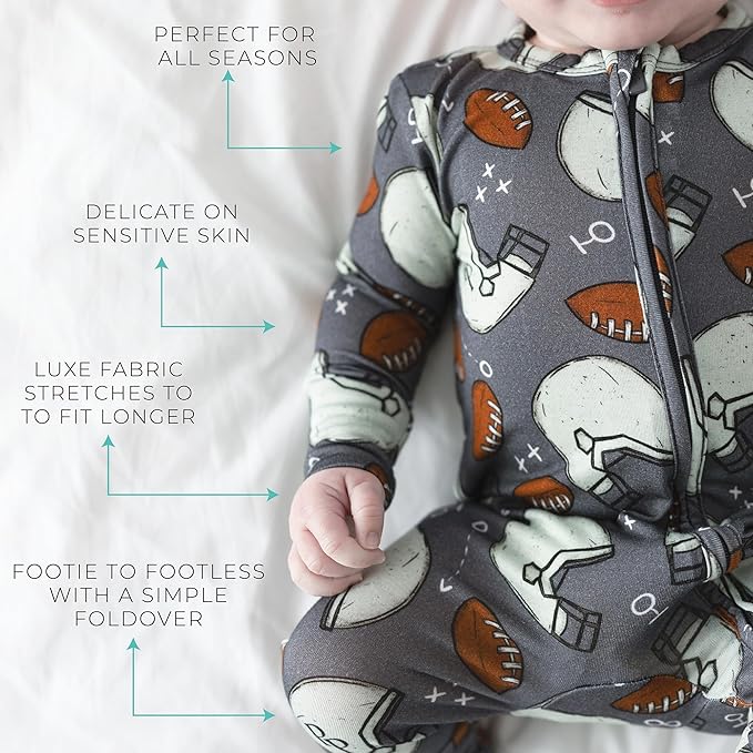 Posh Peanut Convertible Baby Sleepers - Girls Footless Baby Pajamas with 2 Way Zipper for Easy Diaper Changes