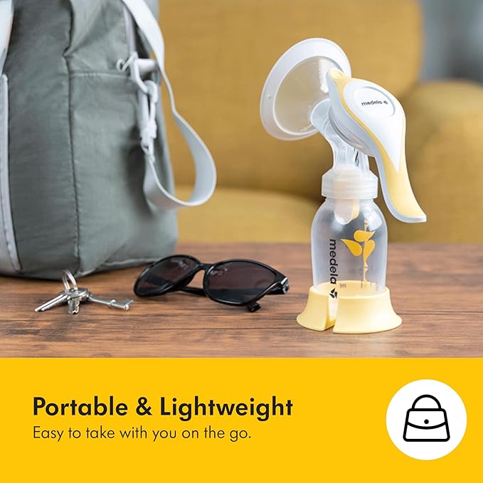 Medela Harmony Manual Breast Pump, Compact Swiss Design with PersonalFit Flex Shields and Medela's 2-Phase Expression Technology