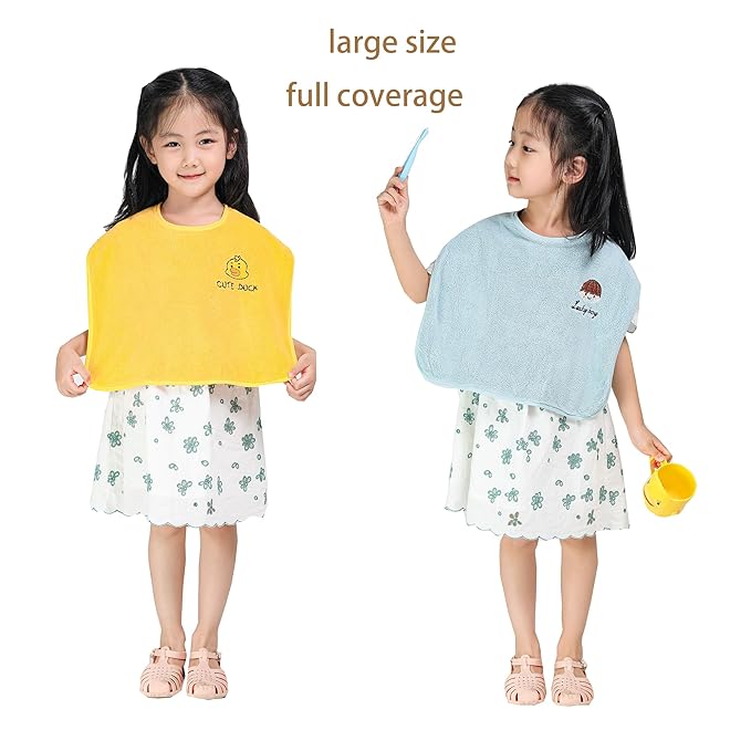 Baby Bibs for Girls or Boys 12-18 Months 6 Packed, Towel Bibs for Toddler 1-3 Years,Waterproof and Absorbent