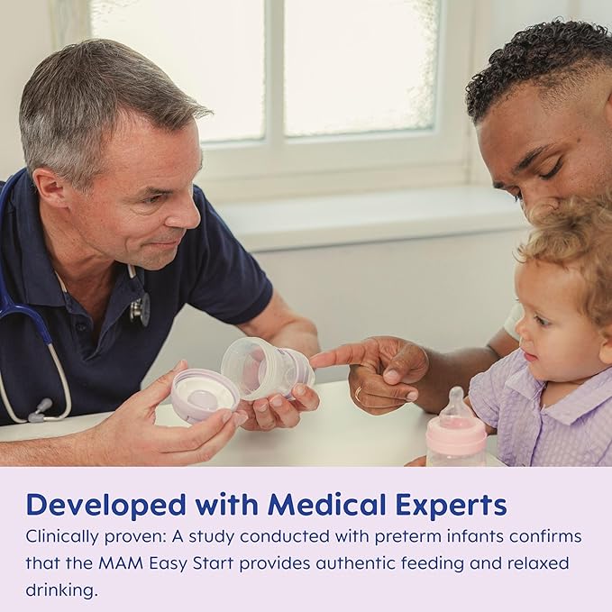 MAM Grow with Baby Feeding Set, Newborn Essentials Must Have for 0-3 Months, Anti-Colic Bottles, Pacifiers and Skinsoft Silicone Nipples, Baby Gift 11 Piece, BPA Free for Girl