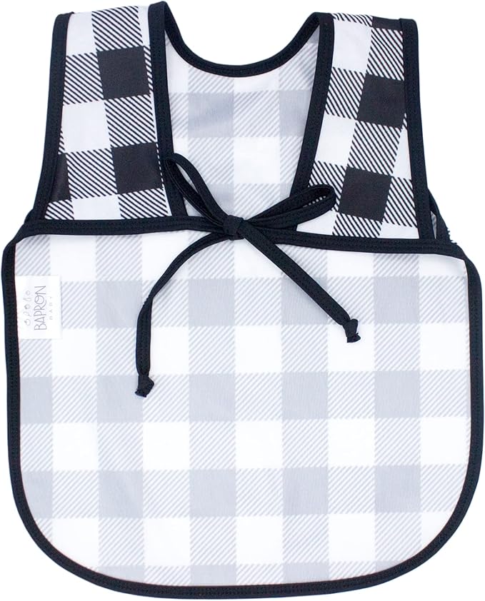 BapronBaby Animal Prints Bapron - No Neck Tie Safer Bib - Baby & Toddler - Soft Waterproof - PVC, BPA & Phthalate Free - 6m+