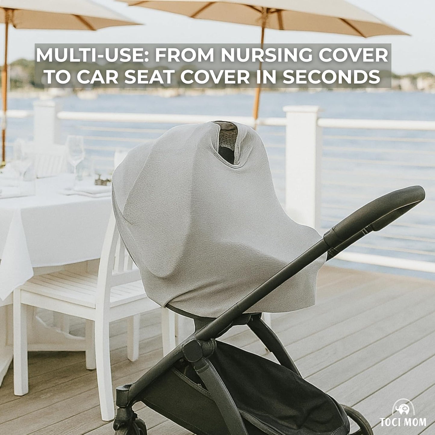 Breathable Nursing Cover Poncho – Stylish Multi-Use Breastfeeding Scarf, Car Seat Cover & Baby Blanket for Modern Moms