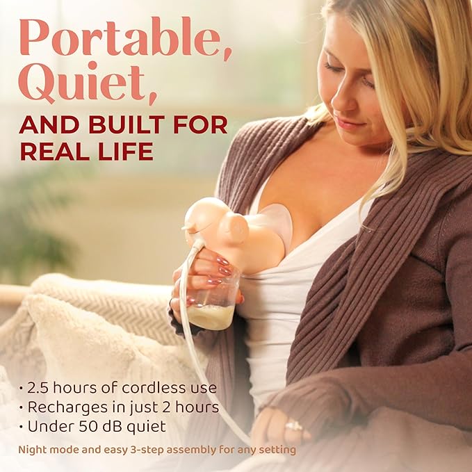 Annabella Electric Breast Pump - Simulates Baby’s Tongue with Adjustable Shield (18-24mm)