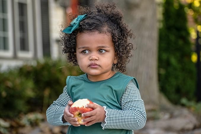 BapronBaby Minimalist Pine Bapron - No Neck Tie Safer Bib for Baby & Toddler - Soft Waterproof Stain Resistant - Machine Washable - Sz Preschool 3-5yrs