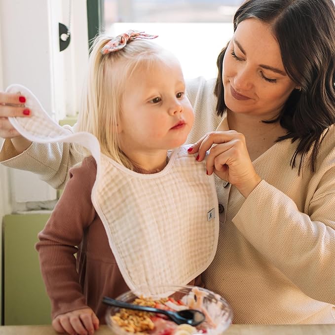 Little Unicorn Premium Classic Bib 3 pack | Adjustable as baby grows | Soft fabric on skin | Great for first time eaters (Farmyard)