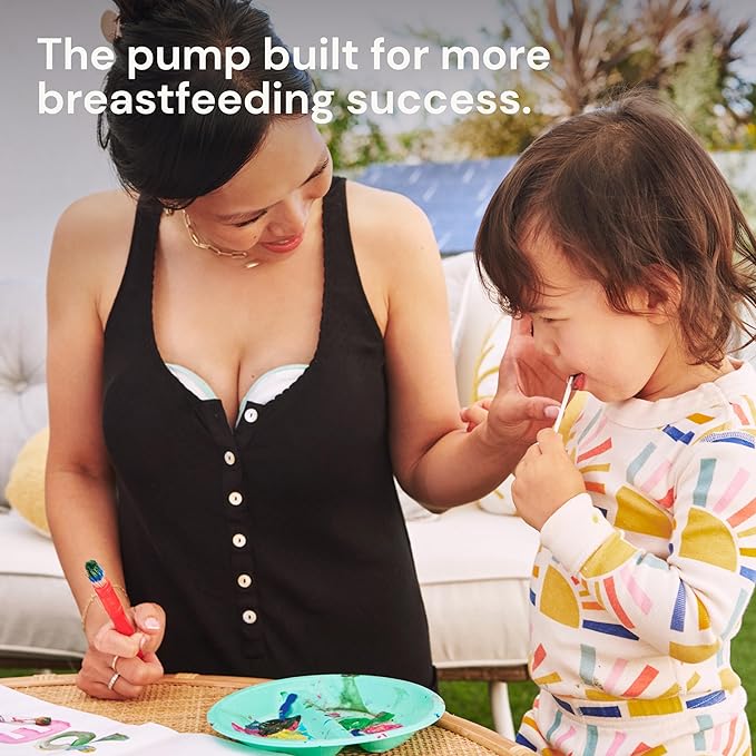 Willow Go - Wearable Breastfeeding Pump and Teal Case - Hands Free Breast Pump