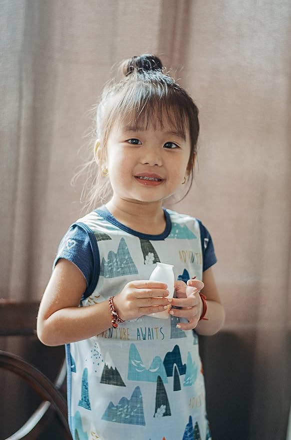 BapronBaby Adventure Awaits Bapron - No Neck Tie Safer Bib for Baby & Toddler - Soft Waterproof Stain Resistant - Machine Washable - Sz Preschool 3-5yrs