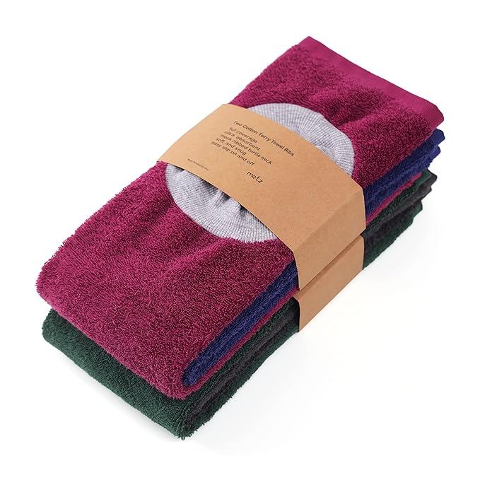 MATZ Terry Towel Slip On Baby Bibs | Full Coverage | Ultra Absorbent 100% Cotton | Pullover For Babies And Toddlers | Feeding Drooling And Teething | Unisex Baby Bib With Soft Ribbed Neck