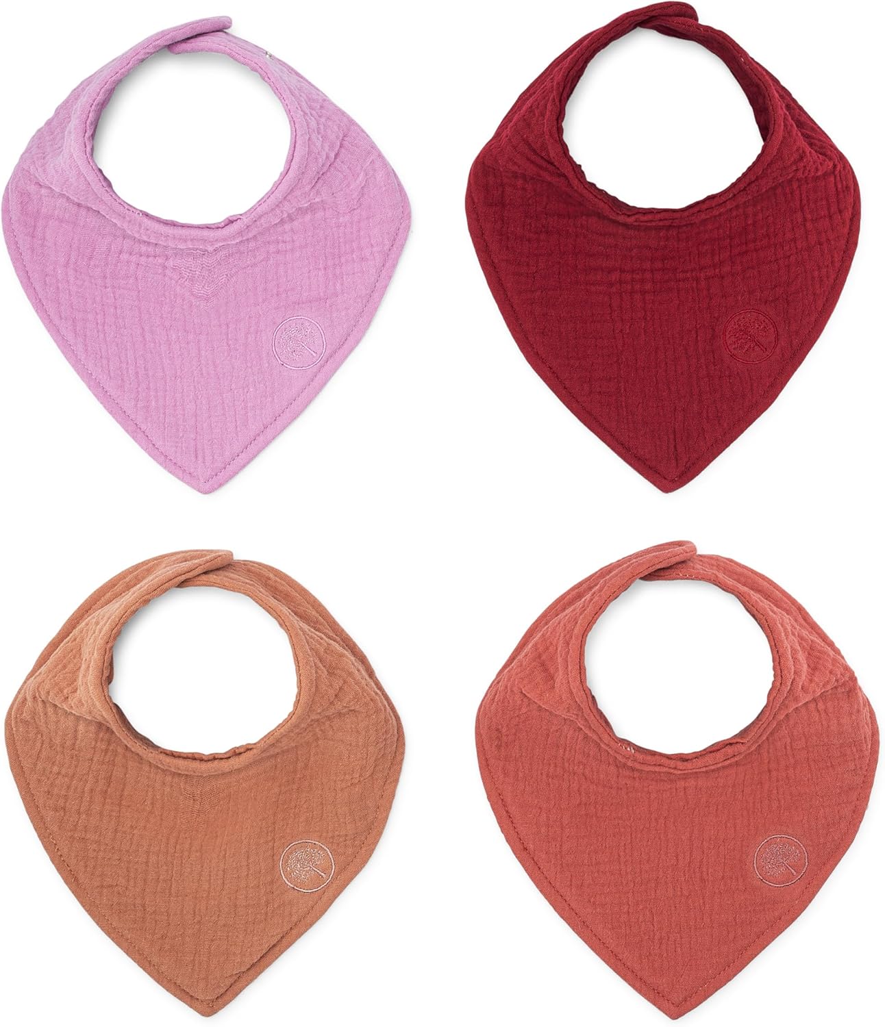 Parker Baby Muslin Bandana Drool Bibs | 100% Soft Muslin Cotton, Absorbent & Adjustable | Stylish Teething & Drooling Bibs