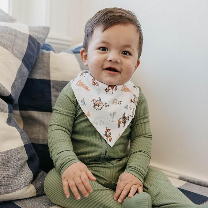 Copper Pearl Baby Bandana Drool Bibs for Drooling and Teething 4 Pack Gift Set Boone