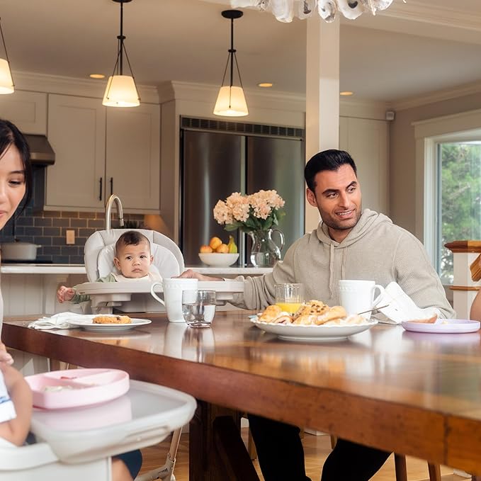 Maxi-Cosi Minla 6-in-1 High Chair for Babies & Toddlers, Portable Foldable Highchair, EcoCare Fabric, 9 Heights, 5 Reclines, 4 Tray Positions, Classic Green