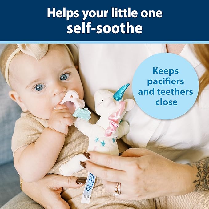 Dr. Brown’s Natural Flow Anti-Colic Options+Narrow 8oz/250mL Baby Bottle + Lovey Gift Set with Level 1 Slow Flow Nipples, Pink