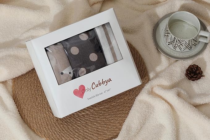 Muslin Baby Quilt 100% Cotton Newborn Blanket 47" X 47" 2 Layers Muslin Swaddle for Boy and Girl (Hedgehog Series)