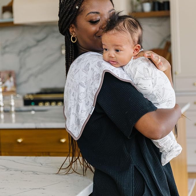 Copper Pearl Baby Burp Cloth Large 21''x10'' Size Premium Absorbent Triple Layer 3-Pack Gift Set Gage