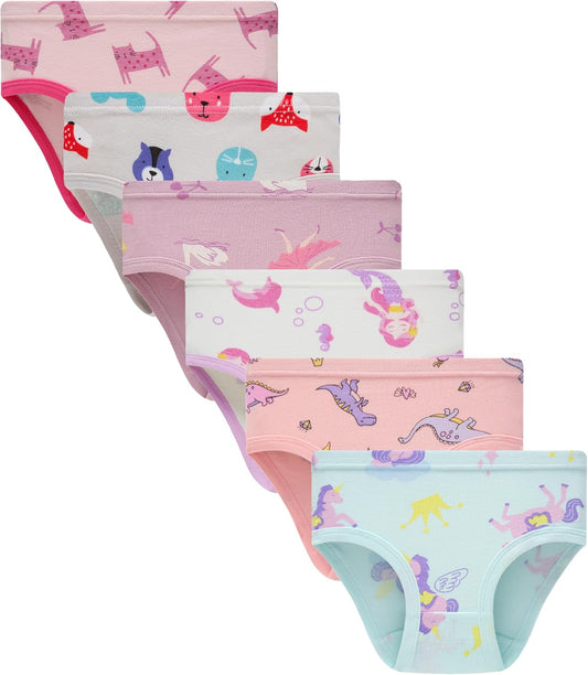 Hahan Girls Soft Panties Toddler Girls Cotton Underwear Kids Briefs