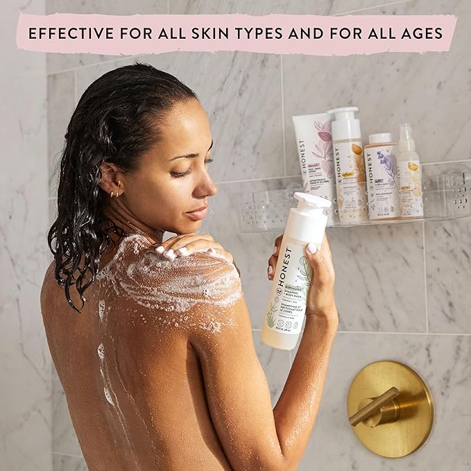 The Honest Company 2-in-1 Cleansing Shampoo and Body Wash and Face and Body Lotion Bundle Gentle for Baby Naturally Derived Lavender Calm 18.5 fl oz