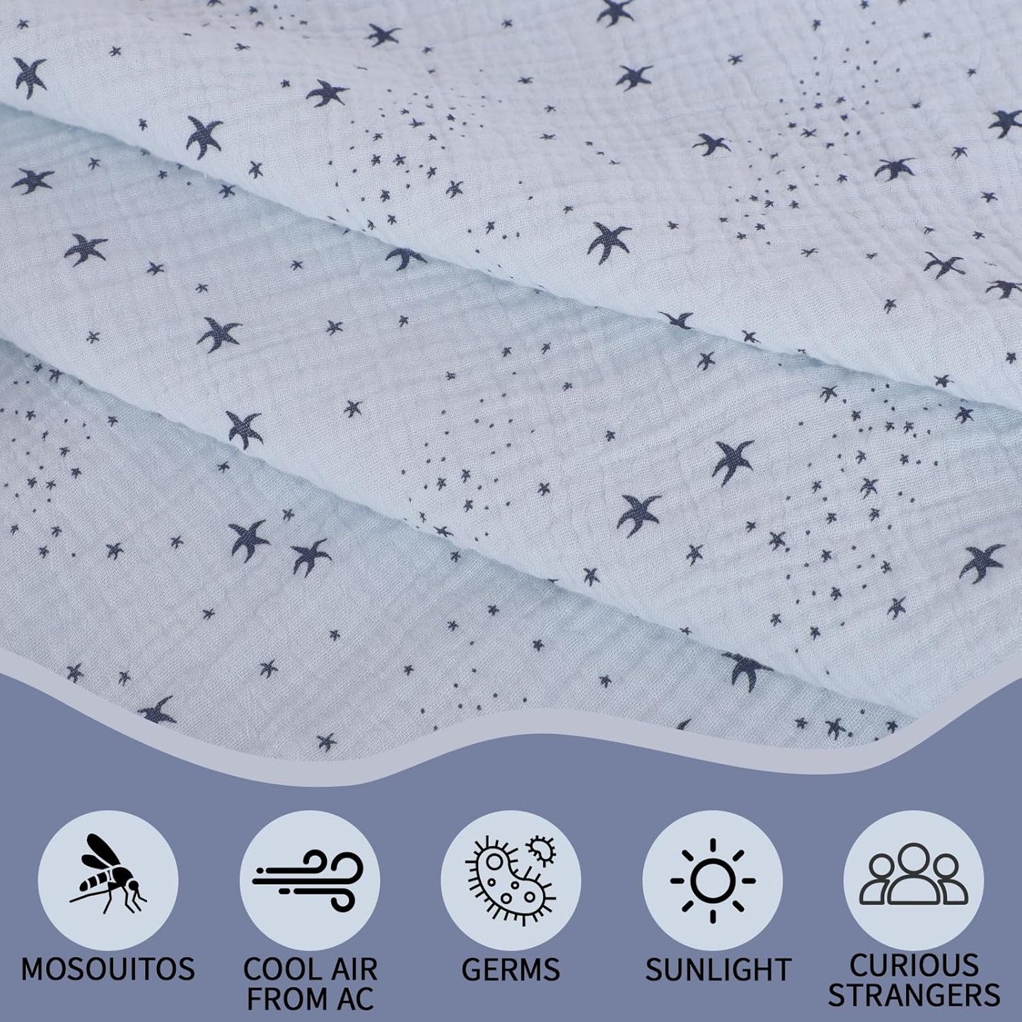 Muslin Breathable Nursing Cover Up Feeding for Breastfeeding,Breastfeeding Covers for Women Nursing