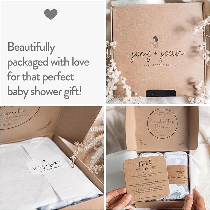 Bassinet Fitted Sheets for Delta Children and Simmons Kids Bassinet - Fits 16 x 32 Inch Oval Bassinet Mattress Pad – Snuggly Soft 100% Jersey Cotton – Beige + Rusty Brown – 2 Pack