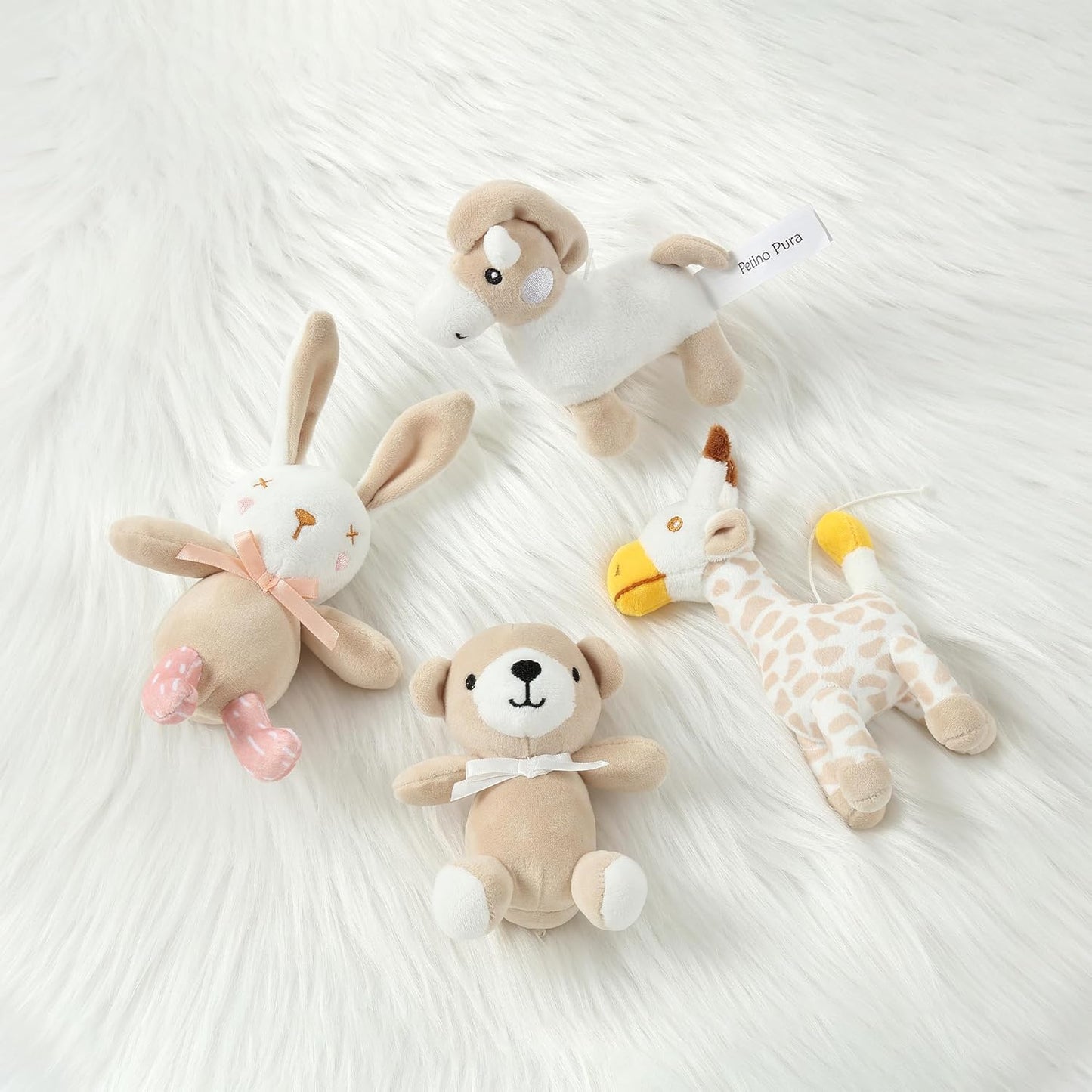 Musical Crib Mobile with 12 Lullabies, Rotating Arm and Detachable Plush Toys, Unisex Clip On Mobile for Standard Cribs, Baby Safe Materials for Sensory Development & Early Growth