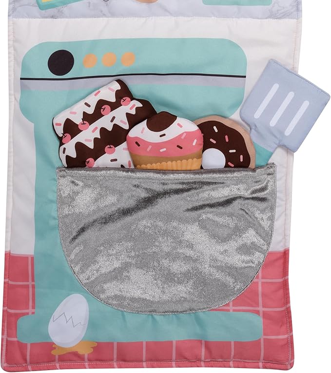 Lambs & Ivy Interactive 2-n-1 Soft Toddler Cupcake/Bakery Pillow Play Set