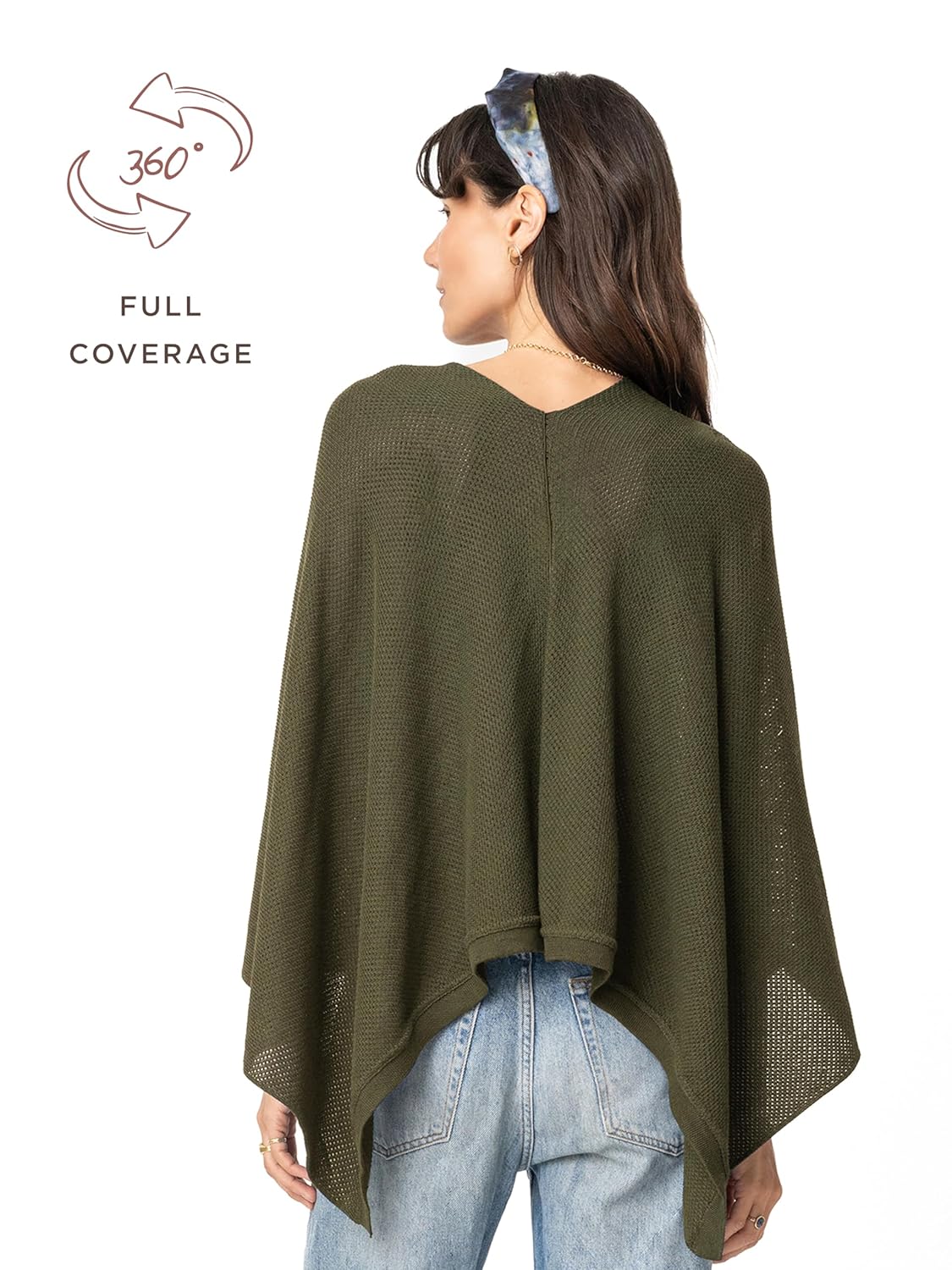 We are Amma | The Cocoon™ - Newborn Essentials Must Haves: Nursing Cover for Breast Feeding Essentials | Nursing Sweater Used as Breastfeeding Cover (Olive, One Size)