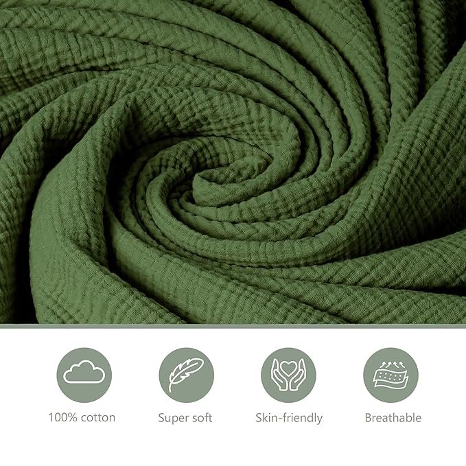 3 Pack Muslin Changing Pad Covers for Girl, Boy, 100% Soft Cotton Changing Table Cover, Breathable Baby Nursery Diaper Chang Pad Sheets (Leaf)