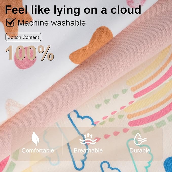 Baby Sleep Sack 6-12 Months,100% Cotton TOG 0.5 Wearable Blanket for Boys and Girls, 3 Pack 2-Way Zipper Lightweight Sleeping Bags for Toddler Newborn Infant