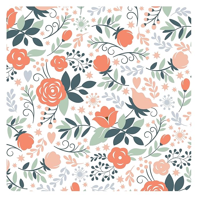 BapronBaby Vintage Rose Bapron - No Neck Tie Safer Bib for Baby & Toddler - Soft Waterproof Stain Resistant - Machine Washable - Sz Baby/Toddler 6m-3T