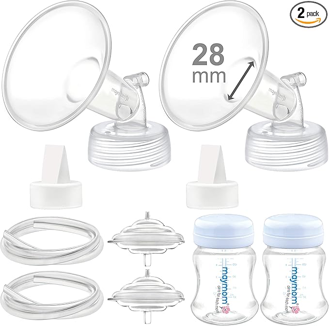 Maymom Pump Parts Compatible with Spectra S2 S1, 28mm Flange Tube Bottle Backflow Protector Valve, Not Original Spectra S2 Replacement Pump Parts Duckbill Valve Bottle