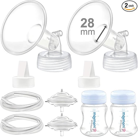 Maymom Pump Parts Compatible with Spectra S2 S1, 28mm Flange Tube Bottle Backflow Protector Valve, Not Original Spectra S2 Replacement Pump Parts Duckbill Valve Bottle