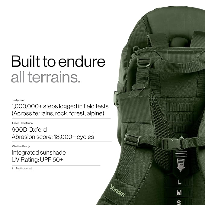 Vandra™ Forest - Scandinavian Hiking Baby Carrier Backpack - Gravity Lock™ Hard-Shell Frame - Nest Child Carrier for Toddler & Kids - Dust Bag, Alu Tag & More Included