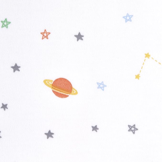 HALO 100% Cotton Sleepsack Swaddle, 3-Way Adjustable Wearable Blanket, TOG 1.5, Space, Small, 3-6 Months