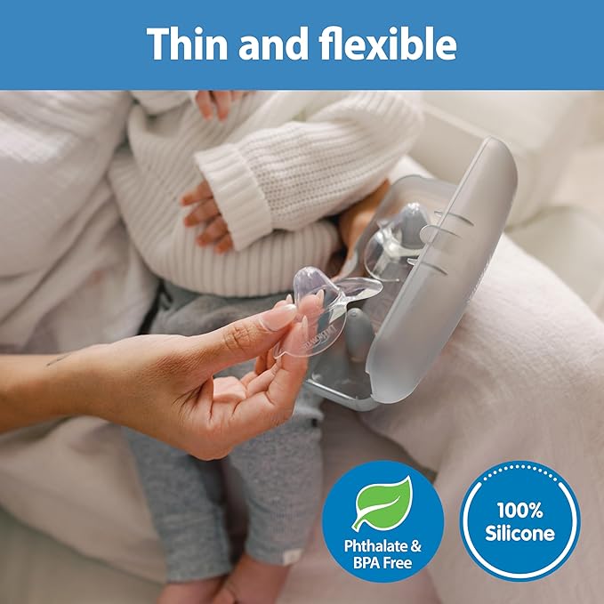 Dr. Brown's Butterfly Breastfeeding Nipple Shields for Protecting Sore, Flat or Inverted Nipples, Essential for Latching Difficulties with Microwave Sterilizer Carrying Case, 24mm