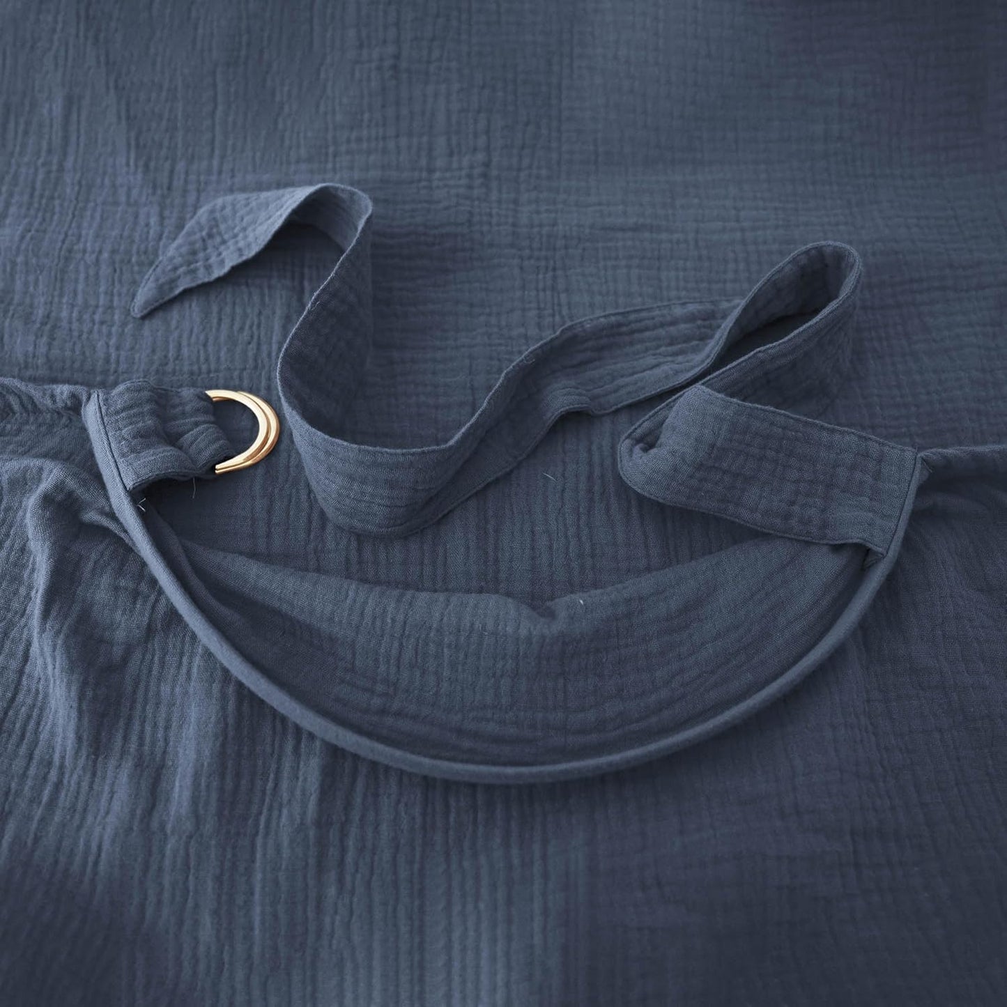 Muslin Nursing Covers for Breastfeeding, Privacy Breast Feeding Cover with Arch Neckline for Mom and Baby, Breathable 100% Cotton Nursing Apron Multi-use Stroller Cover