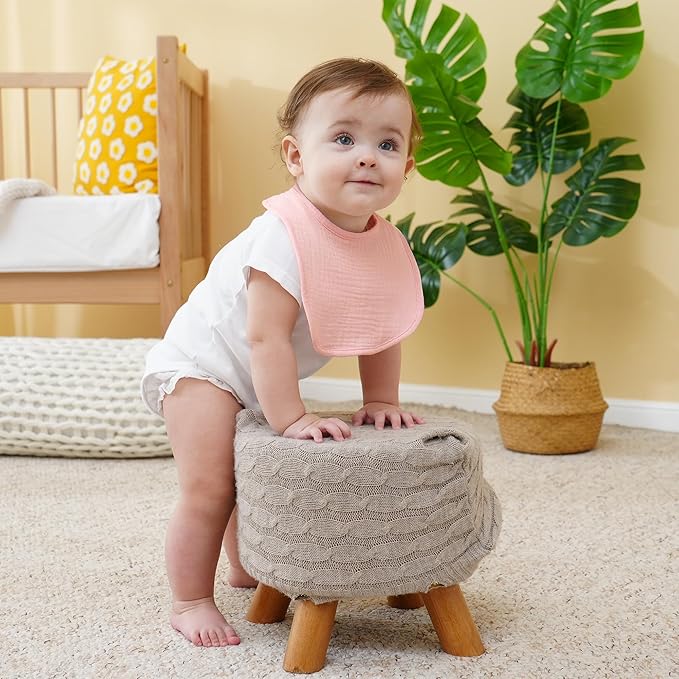 Muslin Baby Bibs Cotton Baby Drool Bandana Bibs for Baby Girls Boys Infant Newborn Toddler Drooling and Teething