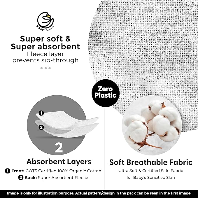 Premium Baby Bibs – 3 Pack for Boys & Girls | Natural Cotton, Super Absorbent Drool & Teething Bibs with Adjustable Snaps - Beige Bandana Bibs