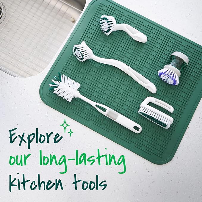 Scotch-Brite Glass and Water Bottle Brush, Long-Lasting Bristles, Safe On Multiple Types of Water Bottles, Baby Bottles, Vases, and More (6-Pack)