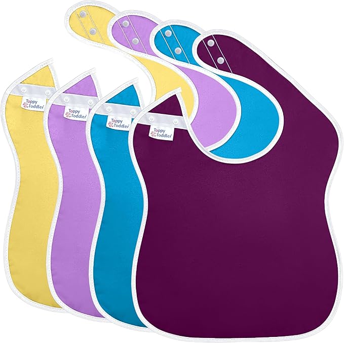 Large Waterproof Bibs Pastel Collection - 4pk, 12pk, 48pk