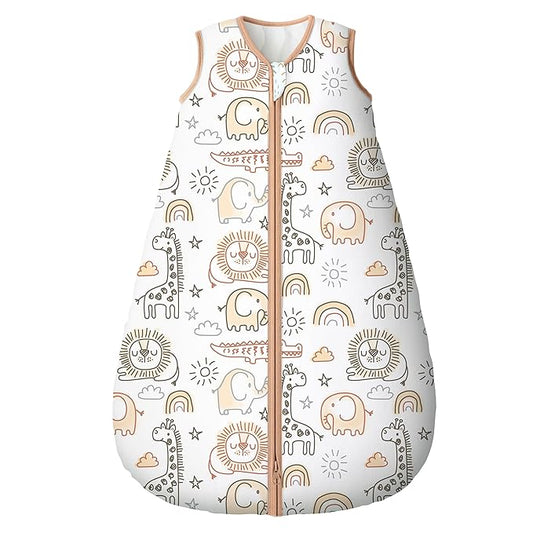 Yoofoss Baby Sleep Sack 12-18 Months, TOG 2.5 Baby Wearable Blanket with 2-Way Zipper, 100% Organic Cotton Fabric Winter Newborn Sleeping sack, Warm Soft Comfy(Large)