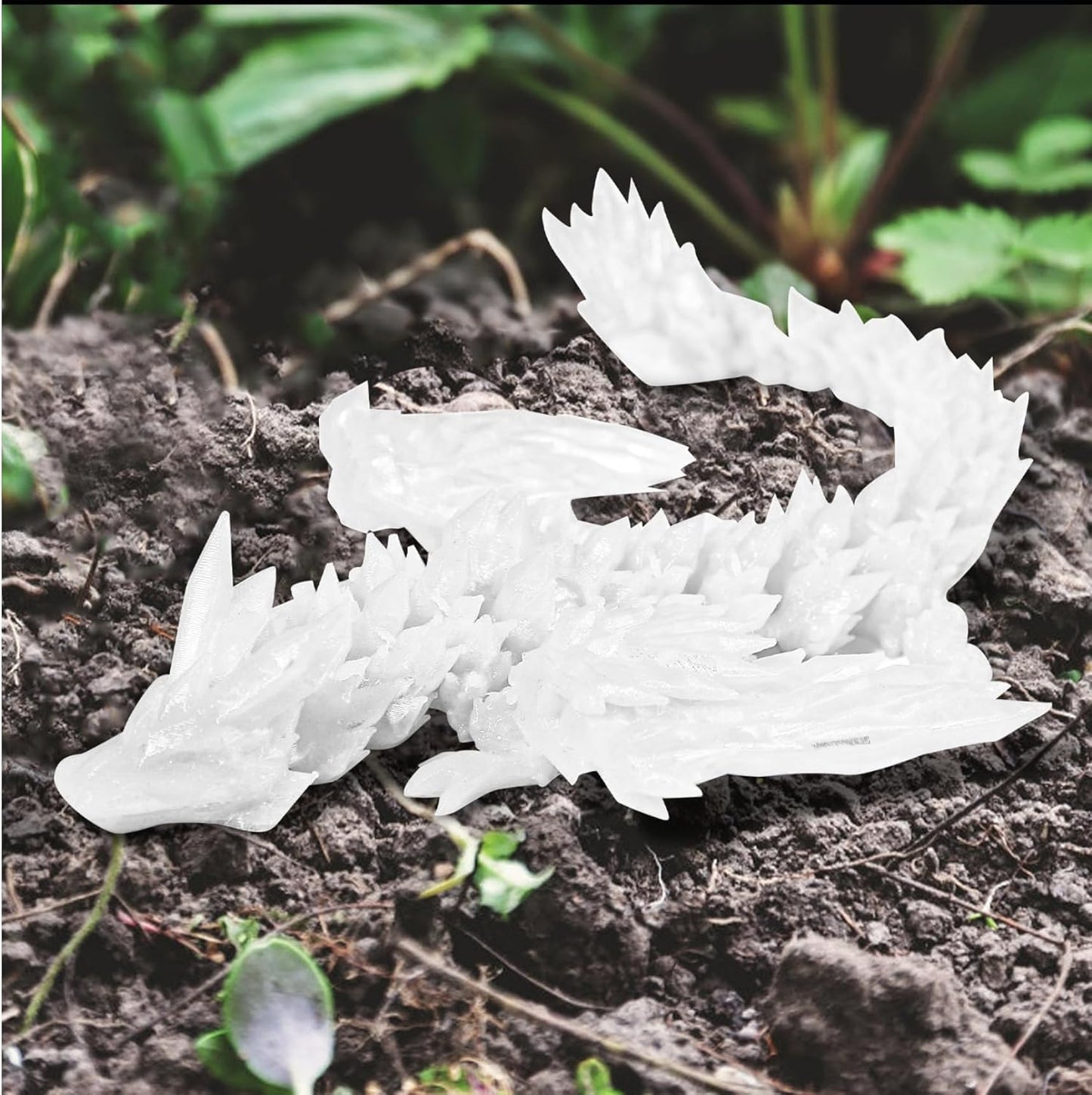 12inch Fly Dragon Egg, Year of The Dragon, 3D Printed Dragon, Executive Desk Toys, Articulated Dragon, Fidget Toys Gifts for Graduates Students Teachers Adults (Glow)