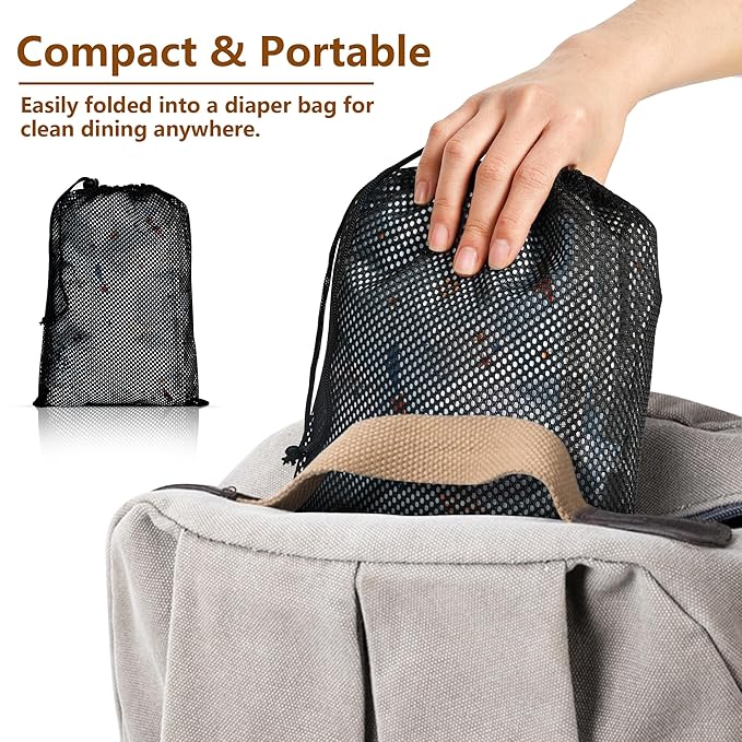 High Chair Cover for Baby Restaurant: Sprouterie Baby Highchair Covers for Restaurant Waterproof Washable Stain and Slip Resistant Portable for Children Outdoor Indoor Eating Blue Polar Bear