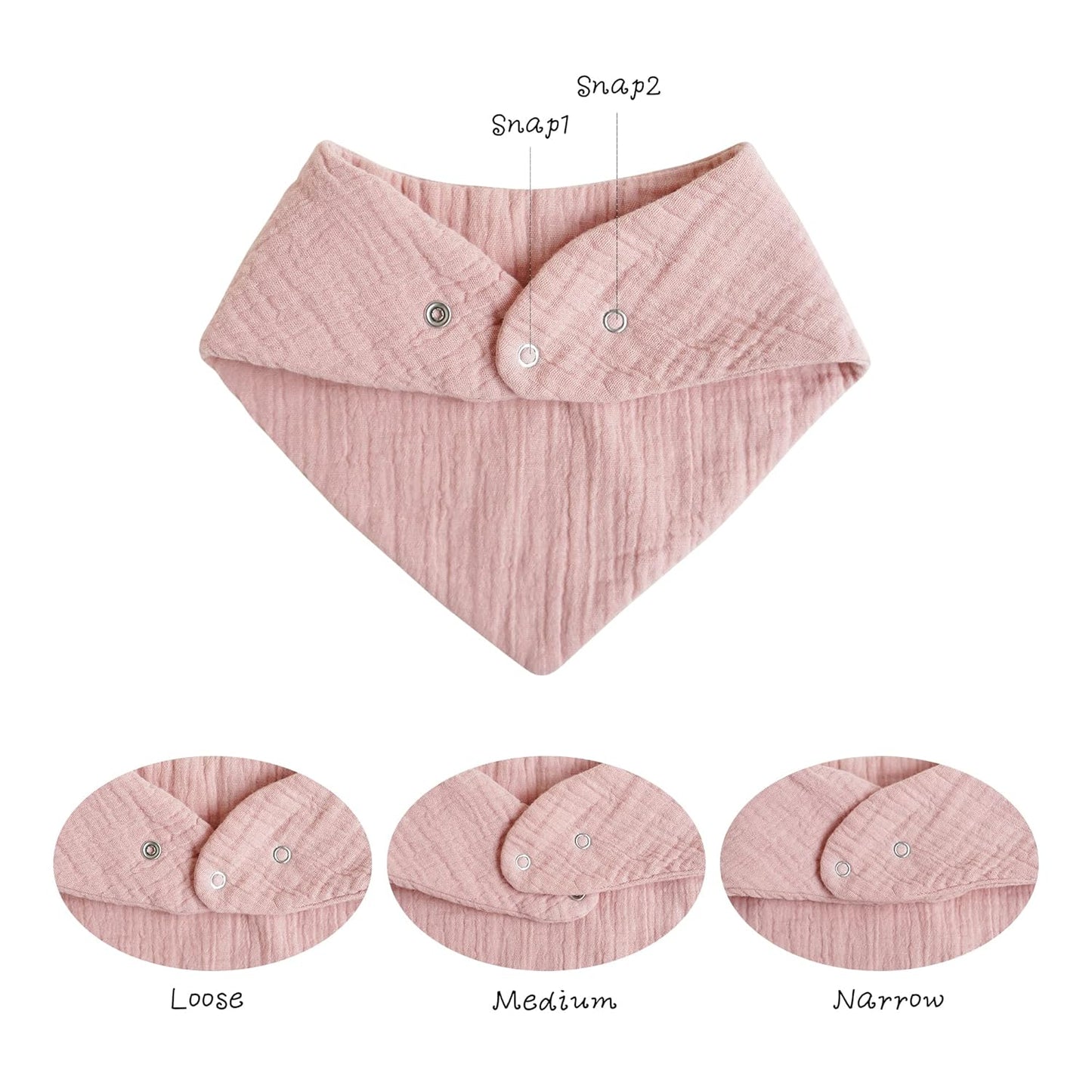 Konssy Muslin Baby Bibs 10 Pack Baby Bandana Drool Bibs 100% Cotton for Unisex Boys and Girls, Soft Absorbent Set for Teething and Drooling