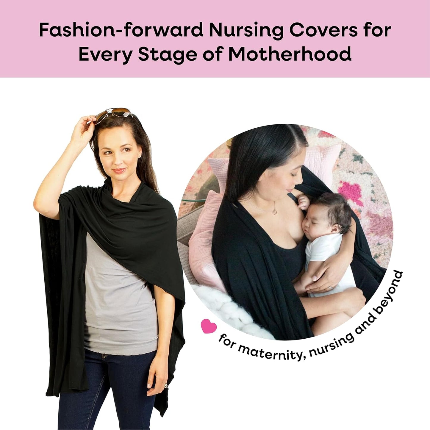 Bamboobies Breastfeeding Shawl - Nursing Cover for Breastfeeding - Ultra-soft