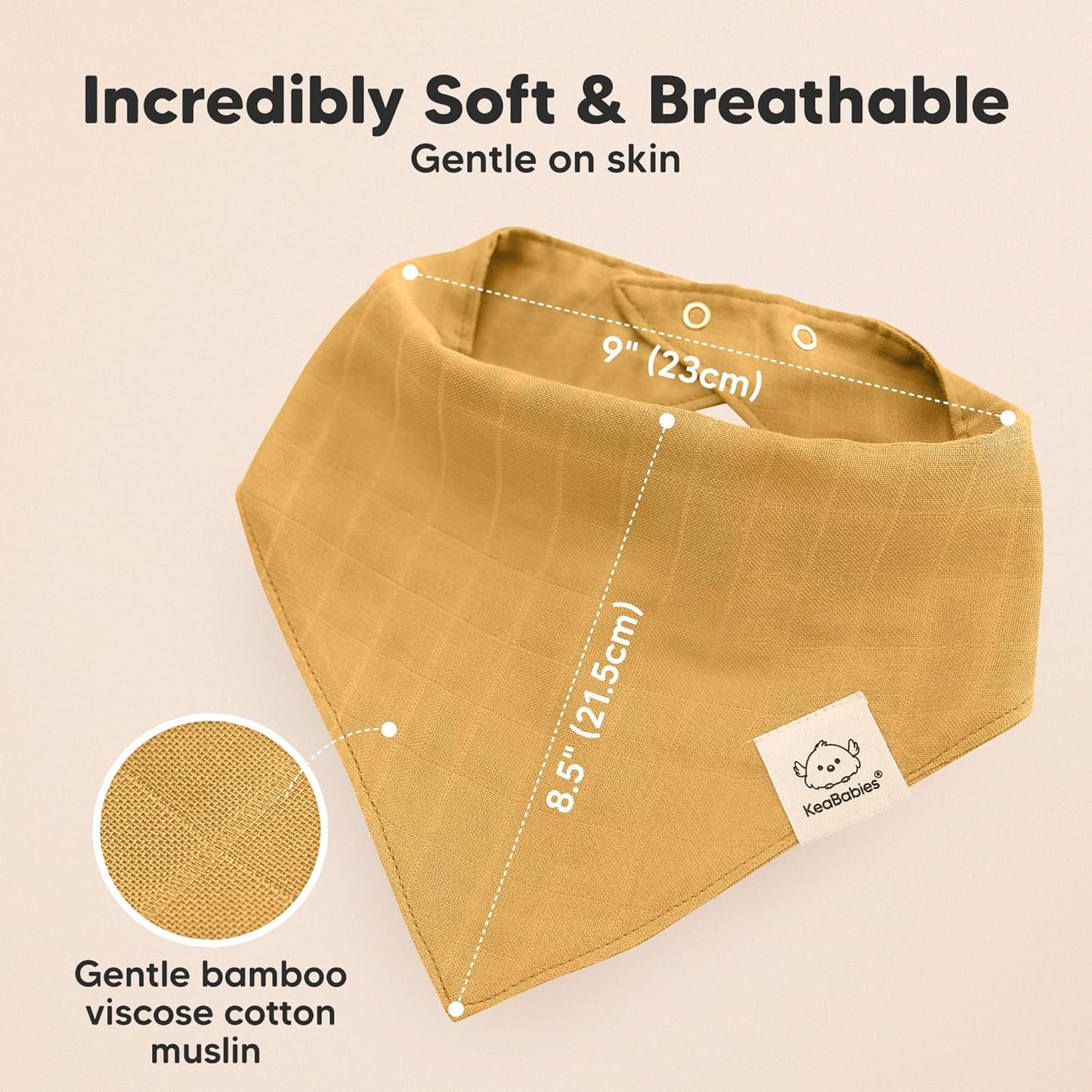 8-Pack Muslin Baby Bibs for Boys, Girls - Muslin Bandana Drool Bibs for Baby Girl & Boy, Drooling Newborn, Teething Toddler, Infant 0-36 Months, 100% Cotton Extra Absorbent & Soft (Eclipse)